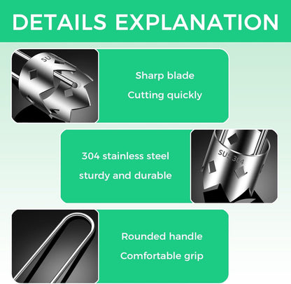 5PCS Stainless Steel Core Remover Pear & Apple Corer Vegetable Seed Extractor