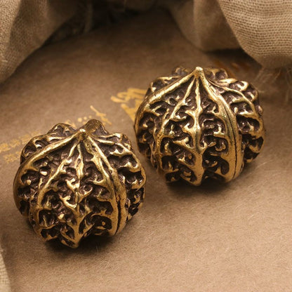 Solid Brass Walnut Hand Piece Wenwan Fitness Ball Tea Pet 200g a Pair