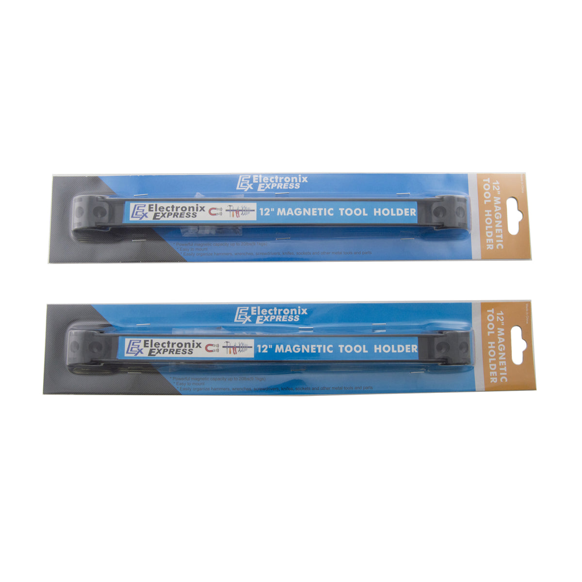 2 Pack 12" Magnetic Tool Holders, Heavy-Duty Racks with Mounting Screws Included