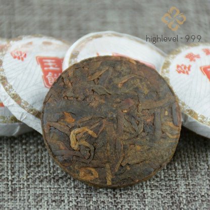 500g Dry Stored Menghai Sticky Rice Aroma Ripe Puer Tea Mini Yubing Tuocha Tea