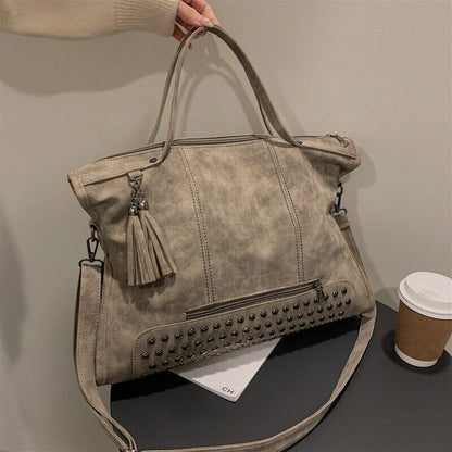 Women Bag Leather Female Tote Bags Tassel Handbag Ladies Shoulder Bag