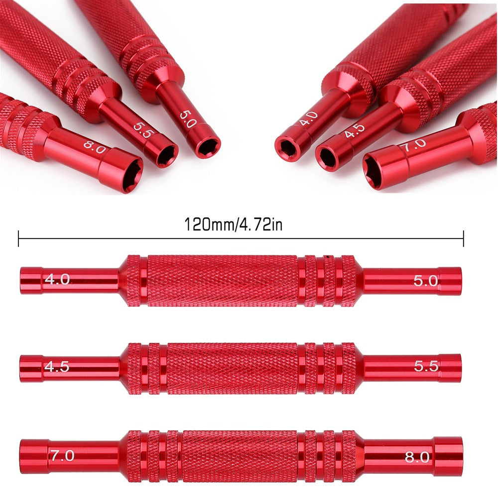 Aluminum Alloy RC Car Double Head Hexagon Sleeve Screwdriver Hex Wrench Tool