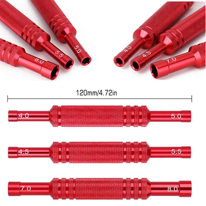Aluminum Alloy RC Car Double Head Hexagon Sleeve Screwdriver Hex Wrench Tool