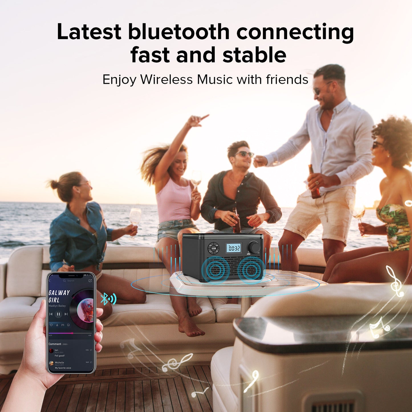 CD Player Portable with Bluetooth Retro Portable CD Player Desktop CD Players