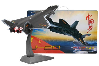 TEERBO J-20 Heavy Stealth Fighter Fire Fang 1/48 diecast plane model aircraft