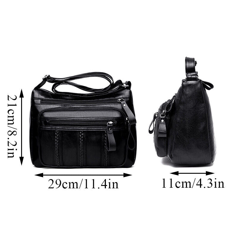 Women Handbag Shoulder Bag PU Leather Crssobody Pouch Messenger Purse Mother Bag