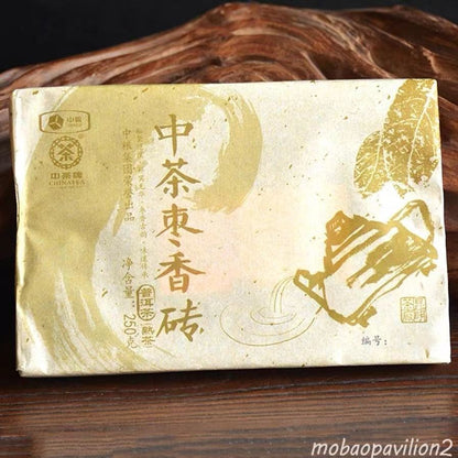 2018 250g Zhongcha CHINATEA Jujube Fragrant Brick Pu'er Tea Ripe Puer Yunnan