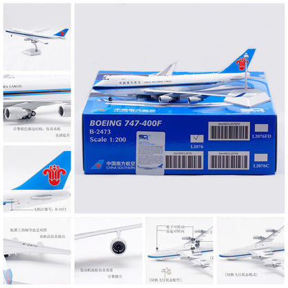 1:200 SQ Wings China Southern Boeing 747-400F Passenger Airplane Diecast Model