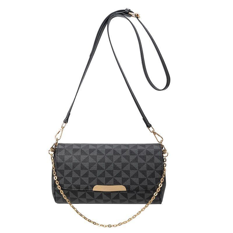 Crossbody Handbag Polyester Messenger Handbag Clutch Zipper Chain Shoulder Bag
