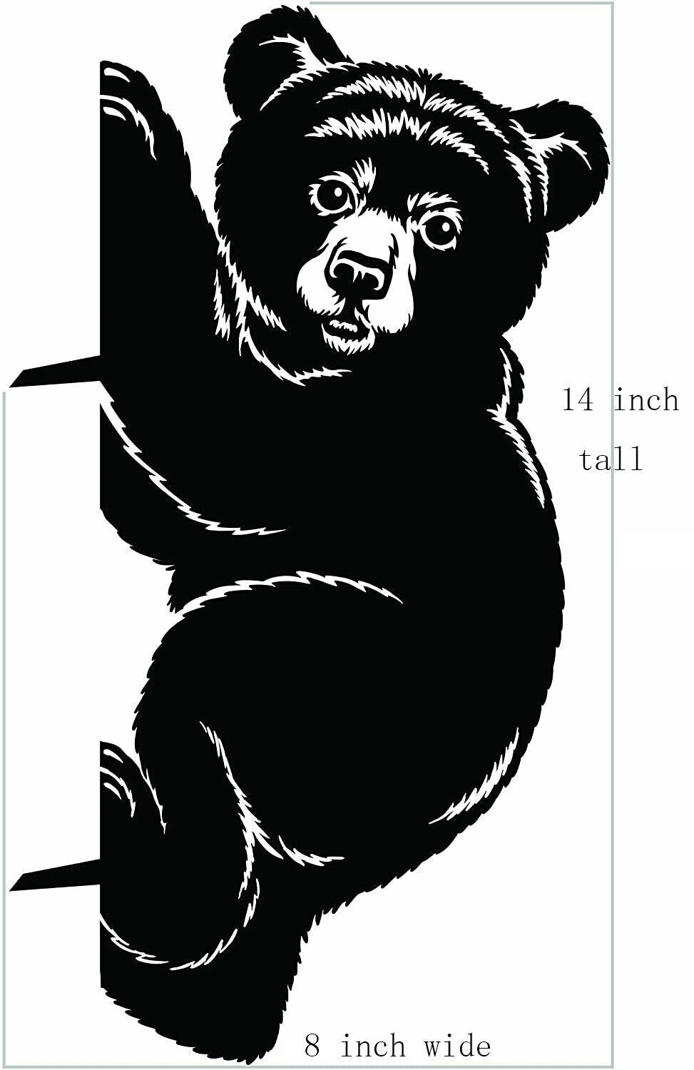 Bear Cub Decoration | Garden Art | Backyard Art | Tree Art | Silhouette Art