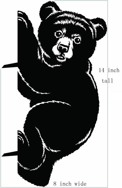 Bear Cub Decoration | Garden Art | Backyard Art | Tree Art | Silhouette Art