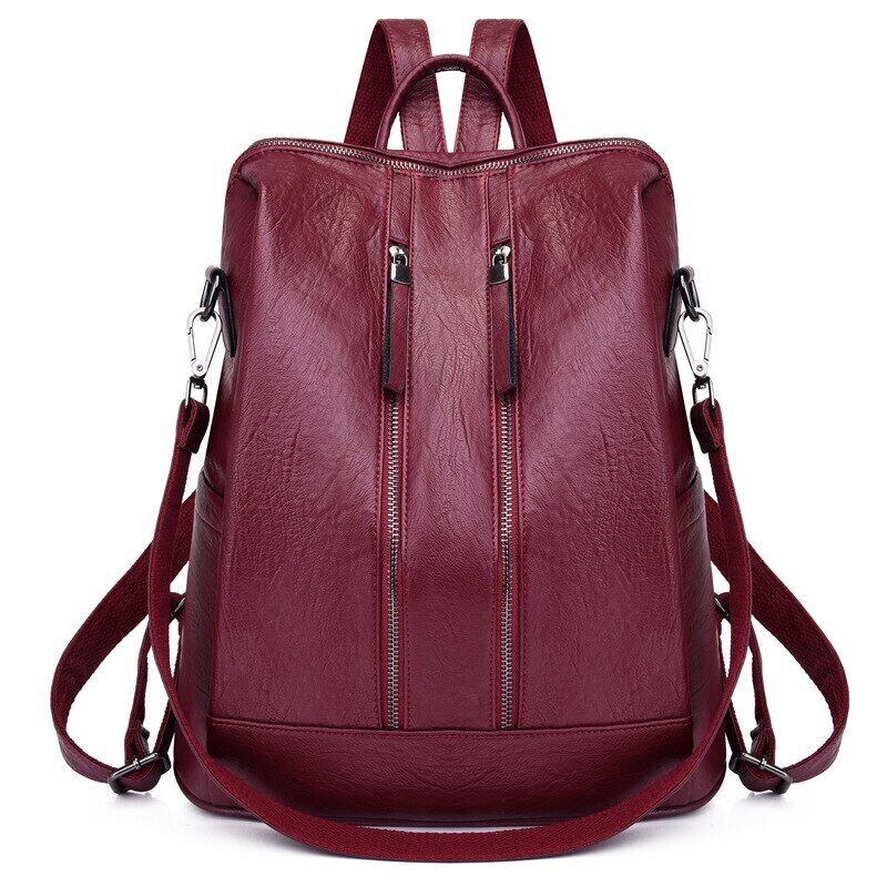 Women Backpack PU Bag Bucket Lady Shoulder Packs Backpacks Travel Rucksack