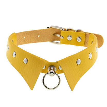 Women Men Chokers Steampunk Party Necklace Gothic Collar Pendants Leather 4x43cm