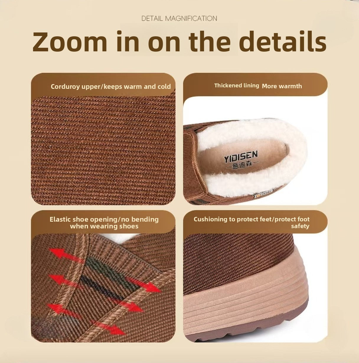 Old Beijing Traditional Handmade Comfortable Anti-slip Cloth Shoes Hot Sale--USA