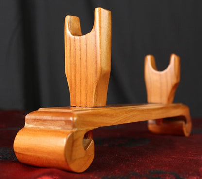 Peach Wood Sword Rack Japanese Samurai Knife Holder Stand Display Hanger