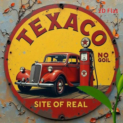 Vintage 8x8 Tin Sign Texaco Gas Station Retro Wall Art for Home Bar Garage