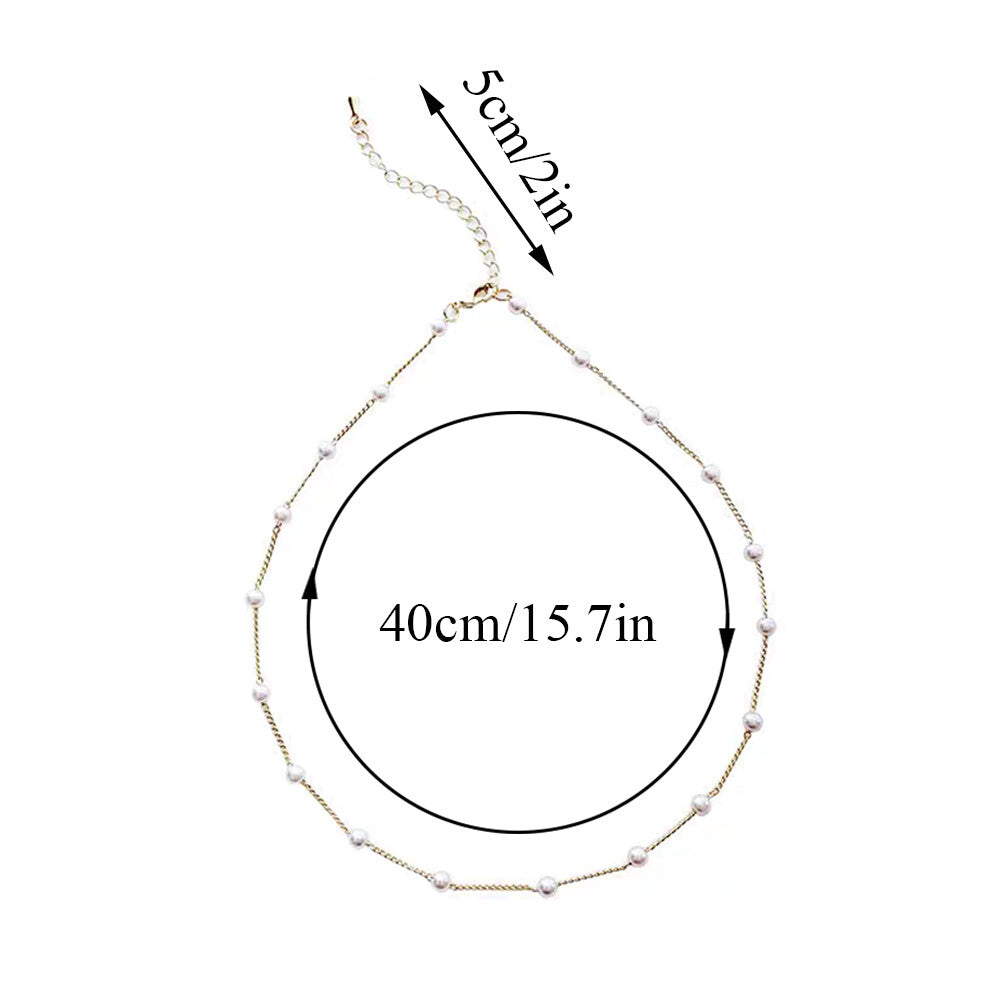 Fashion Pearl Choker Chain Necklace Women Weddings Charm Party Gift