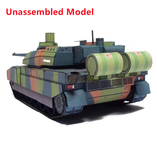 1:43 French Leclerc Main Battle Tank Paper Model Unassembled Military Ornaments