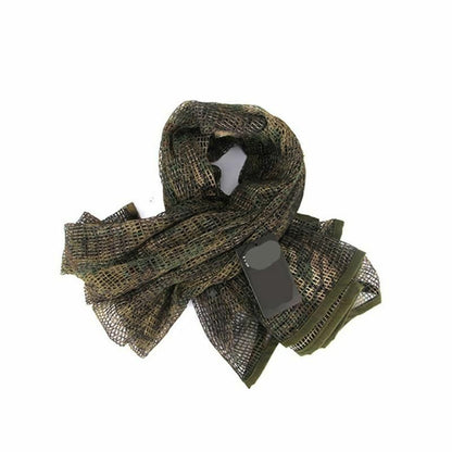 Camouflage Tactical Mesh Scarf Face Veil Camo Airsoft Hunting Cycling bandana