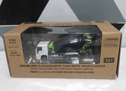 1:100 ZOOMLION ZLJ5253GJBHE Mixer Vehicle Diecast Truck Model Collection