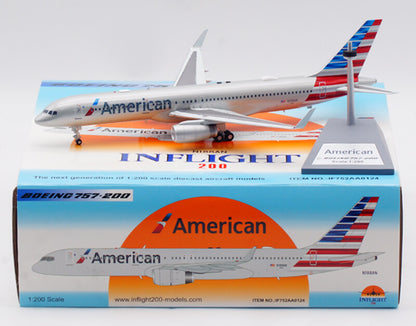 1:200 InFlight American BOEING 757-200 Passenger Airplane Diecast Aircraft Model