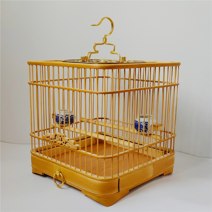Exquisite Handmade Chinese Bamboo Wood Bird Cage Birdcage