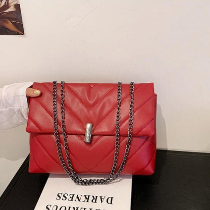 Fashion Shoulder Bag Chain Strap Crossbody Bags Women Large Handbags Zipper 1 PC