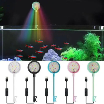 Aquarium Mini Lamps USB-Plug LED Fishbowls Landscaping Fish Tank Colorful Lights