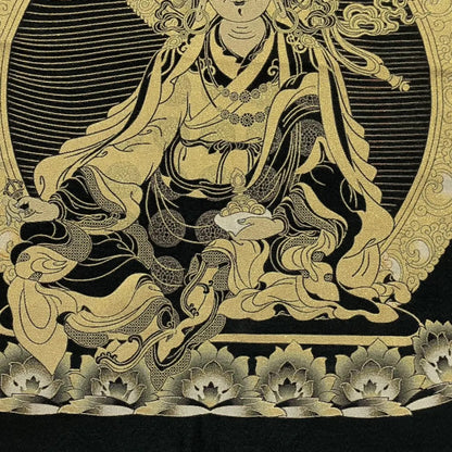 Tibetan Buddhism Embroidery Guru Rinpoche Padmasambhava Thangka hanging screen