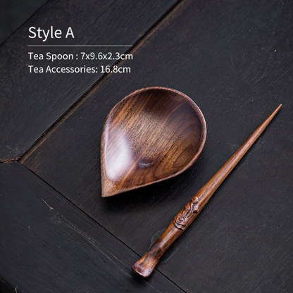 Ebony Tea Scoop Tea Ceremony Set Wood Tea Accessories