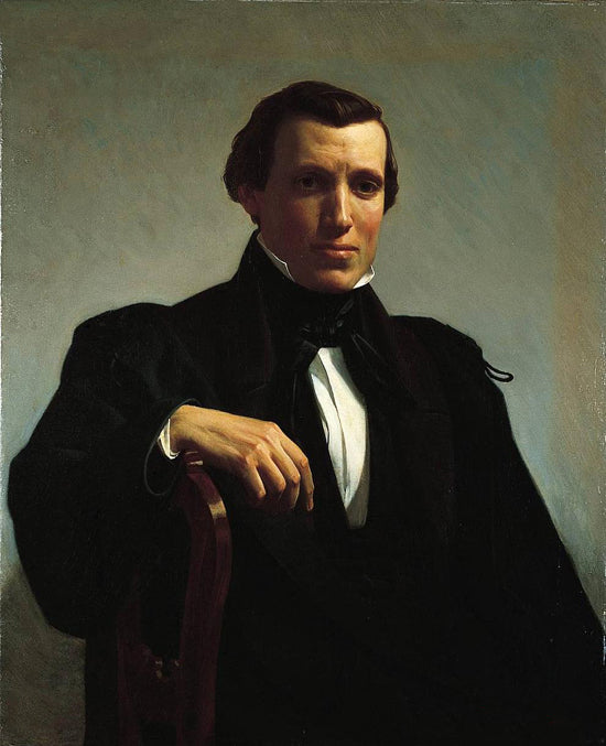 Perfect Oil painting Bouguereau - Young man portrait - Gentleman seated canvas