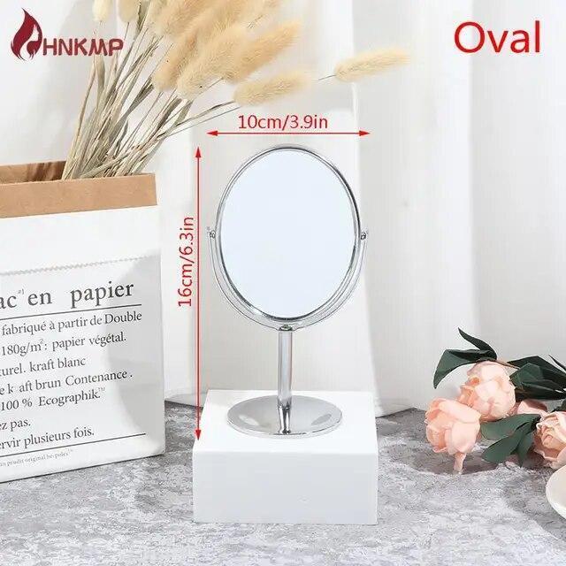 Double Sided Swivel Vanity Mirror with 3 x Magnification,Tabletop Makeup Mirror