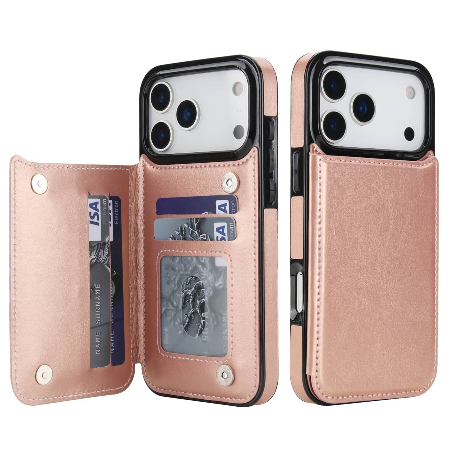 Wallet Case for iPhone 17e 17 16 15 14 13 12 11 Pro Max XS Leather Card Holder