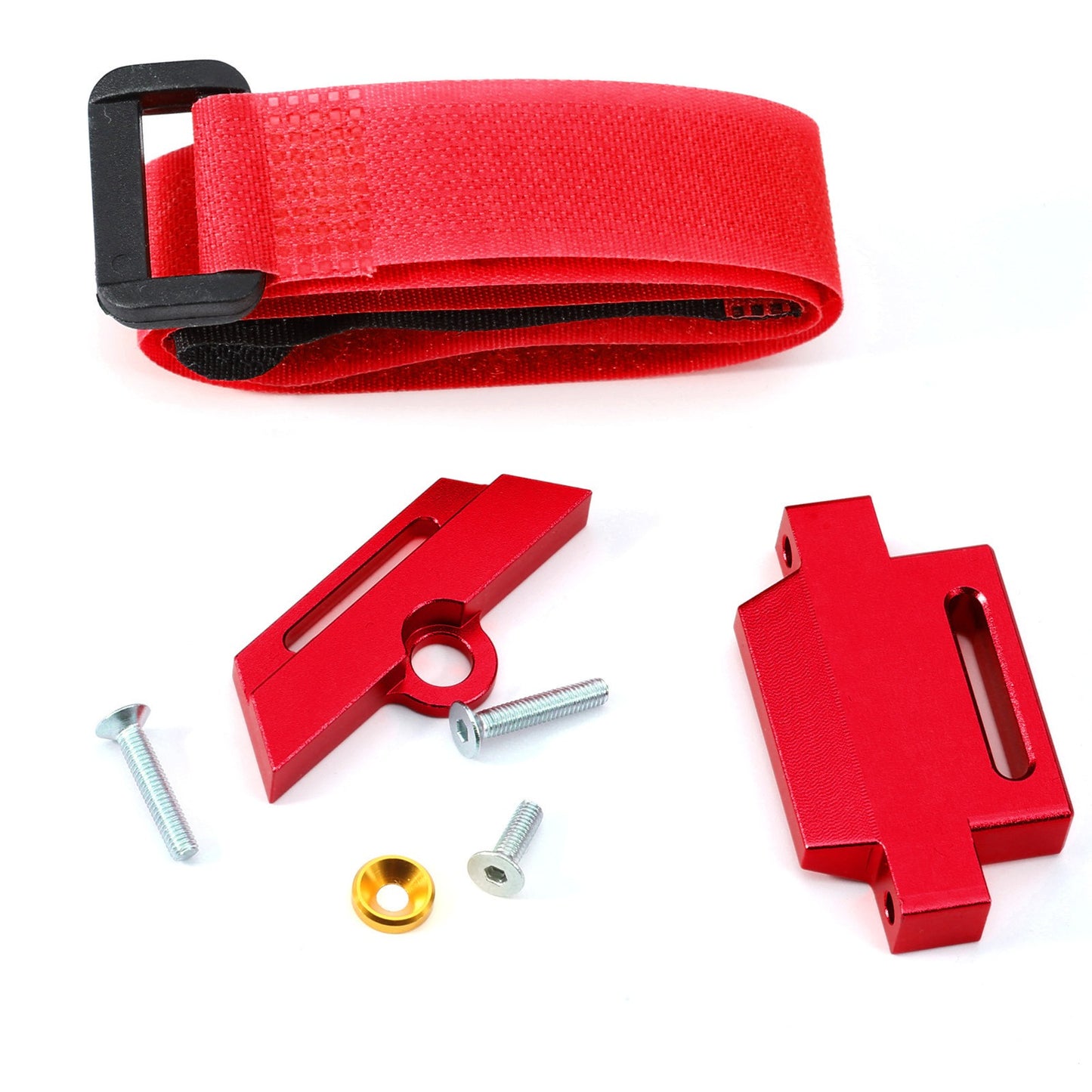 Aluminum Chassis Battery Mount Holder Kit for Traxxas Slash 2WD 1/10 RC Car NEW