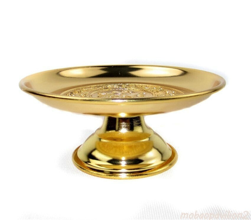 18cm New Metallic Buddhist Articles Alloy Fruit Disk Decoration Home Design