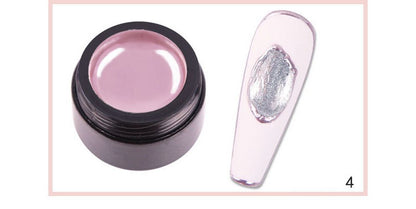 Gel Nail Polish 8ml Metallic Painted Silver Chrome 3D Metal Liquid Mirror Effect
