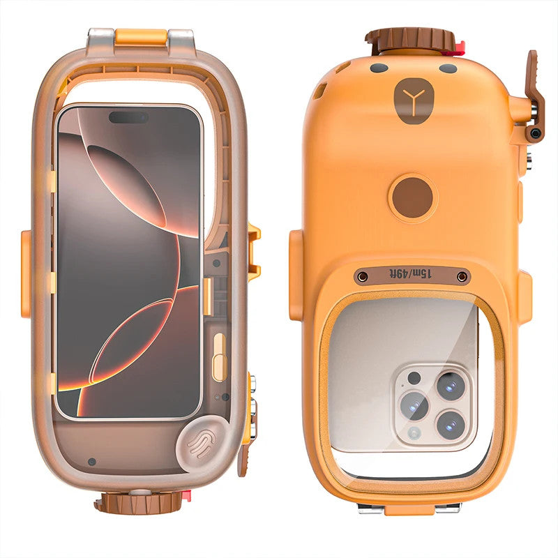 IP68 Dive Waterproof Case Samsung/iPhone,Snorkeling Underwater Box BT Shutter