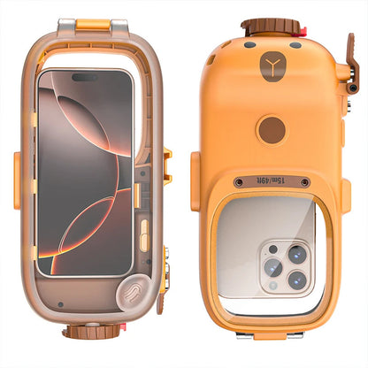 IP68 Dive Waterproof Case Samsung/iPhone,Snorkeling Underwater Box BT Shutter