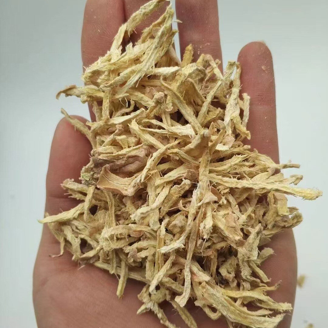 Loose dried shredded ginger herbal tea