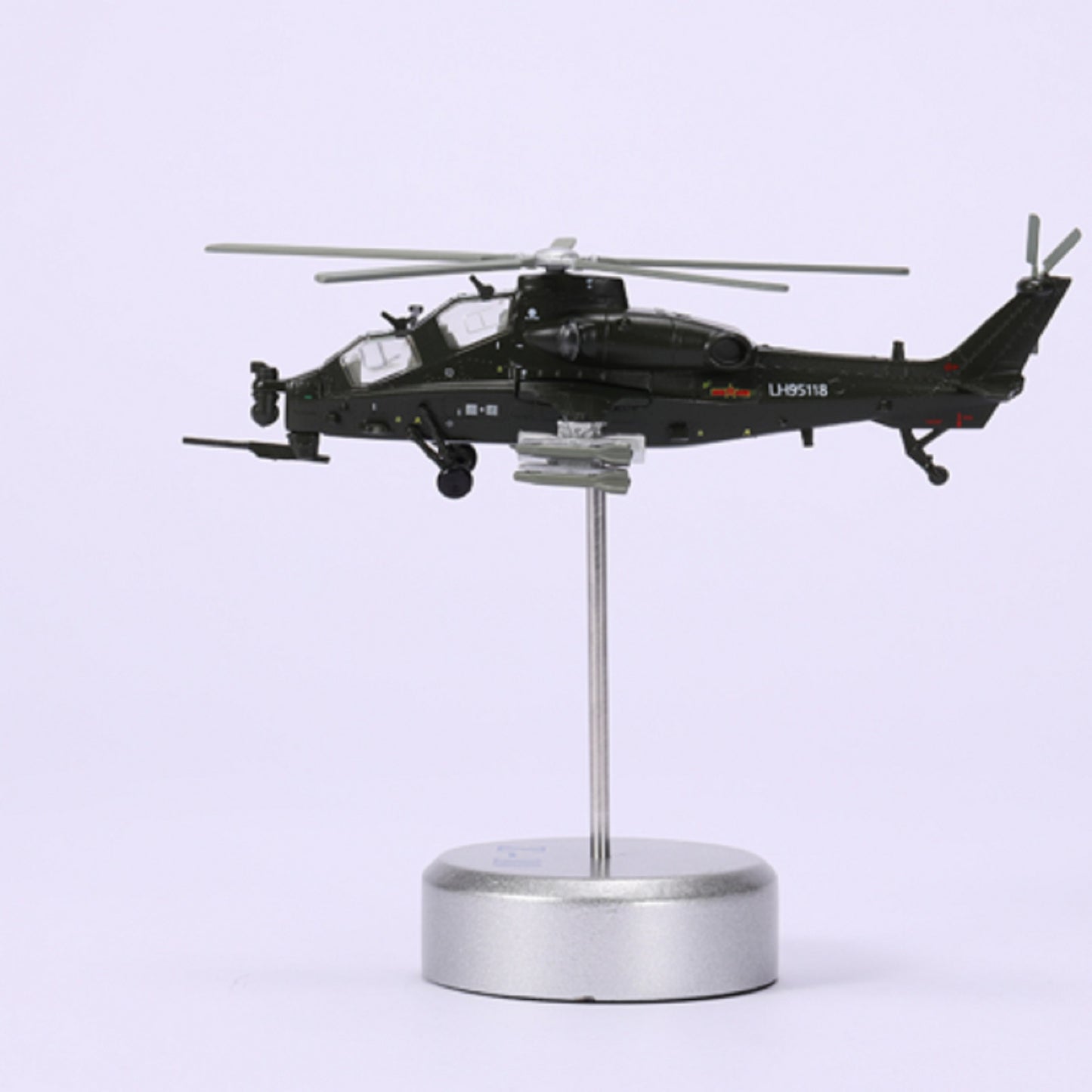 High Simulation 1/100 Chinese Armed WZ-10 Helicopter Model Military Plane