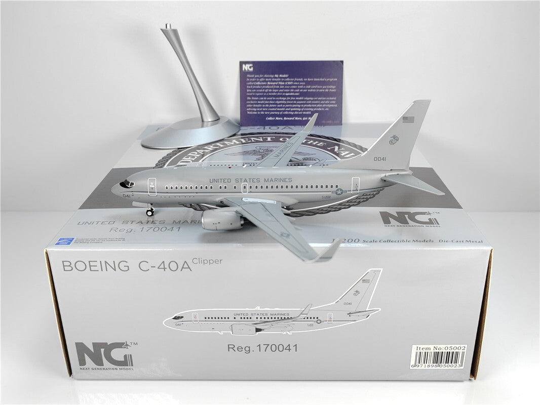 1:200 NG Model UNITED STATES MARINES C-40A Airplane Diecast Aircraft Model