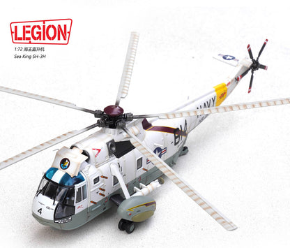1:72 LEGION Sea King SH-3H U.S. NAVY HS-12 Helicopter Diecast Aircraft Model