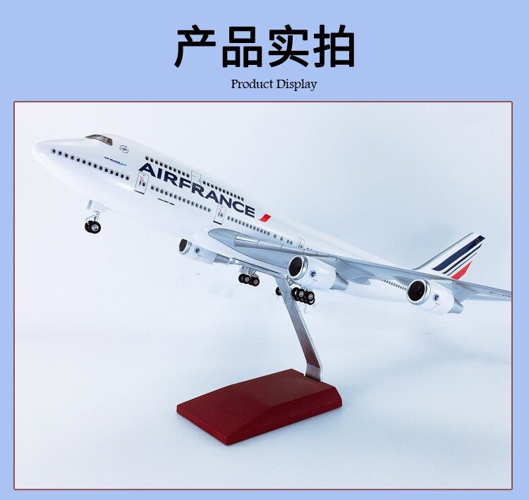 47CM 1:150 AIR FRANCE BOEING 747-400 Plane Landing Gears Resin Aircraft Model