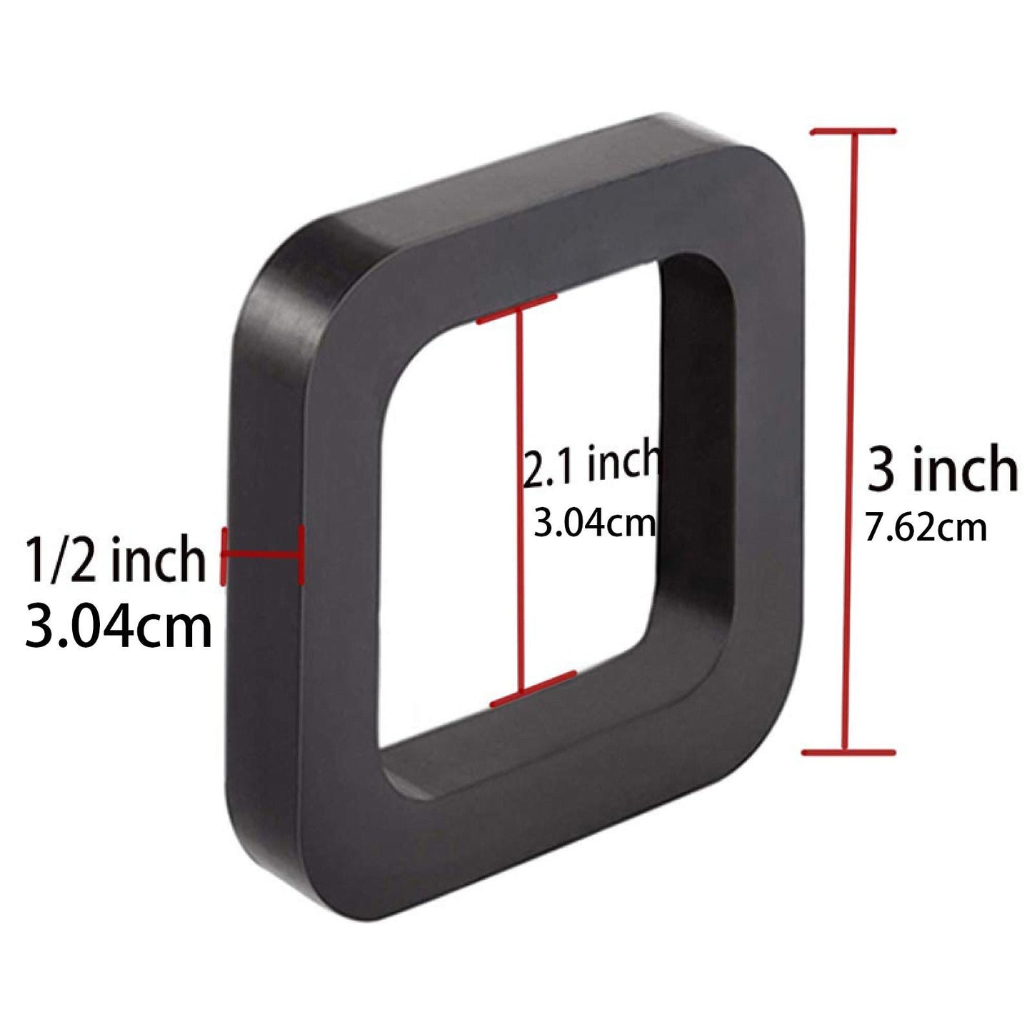 3PCS Universal 2 Inch Hitch Receiver Silencer Pad for Adjustable Ball Mounts