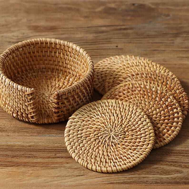 Straw Tea Mat|Coffee |Coaster|Teacup Mat|Cup Pad