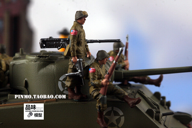 1/72 US Armored Tank Mounted Soldier 6 Soldier Model