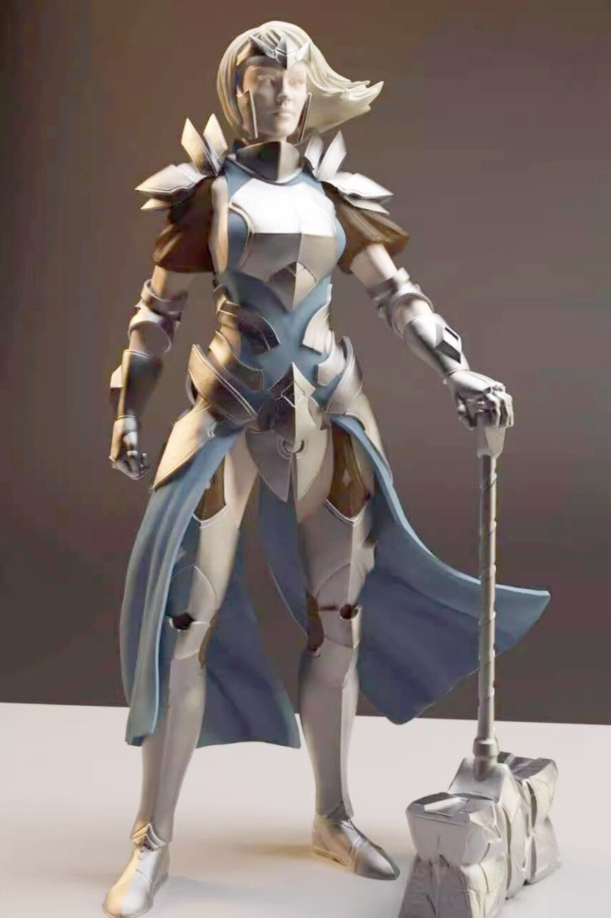 1/18 resin figure model Fantasy Female Warrior 3D Printing Unassembled Unpainted