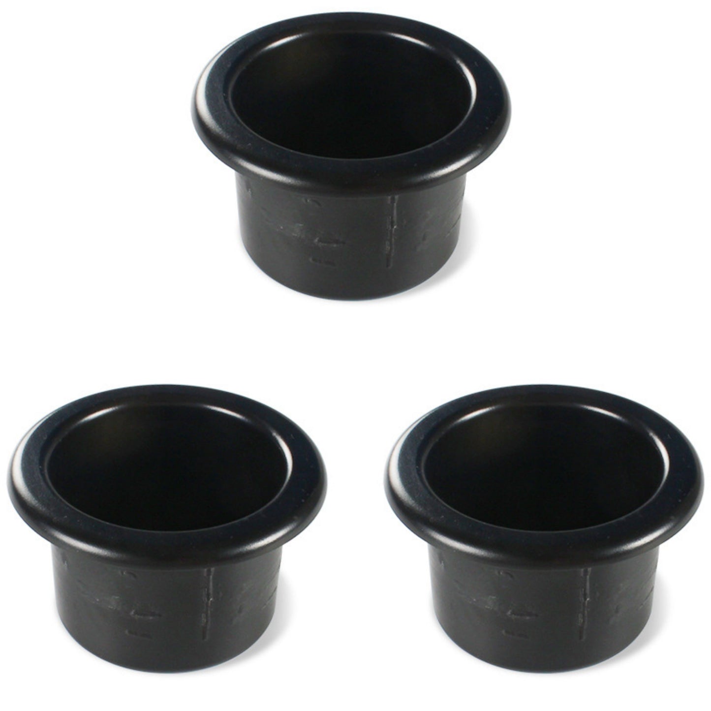 3X Black Plastic Cup Holders Fit For Boat Sofa Cars Motor Homes Auto Etc
