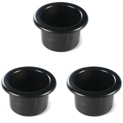 3X Black Plastic Cup Holders Fit For Boat Sofa Cars Motor Homes Auto Etc