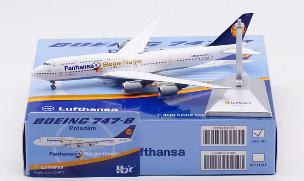 1:400 HX Model Lufthansa BOEING 747-8i Airplane Diecast Aircraft Plane Model